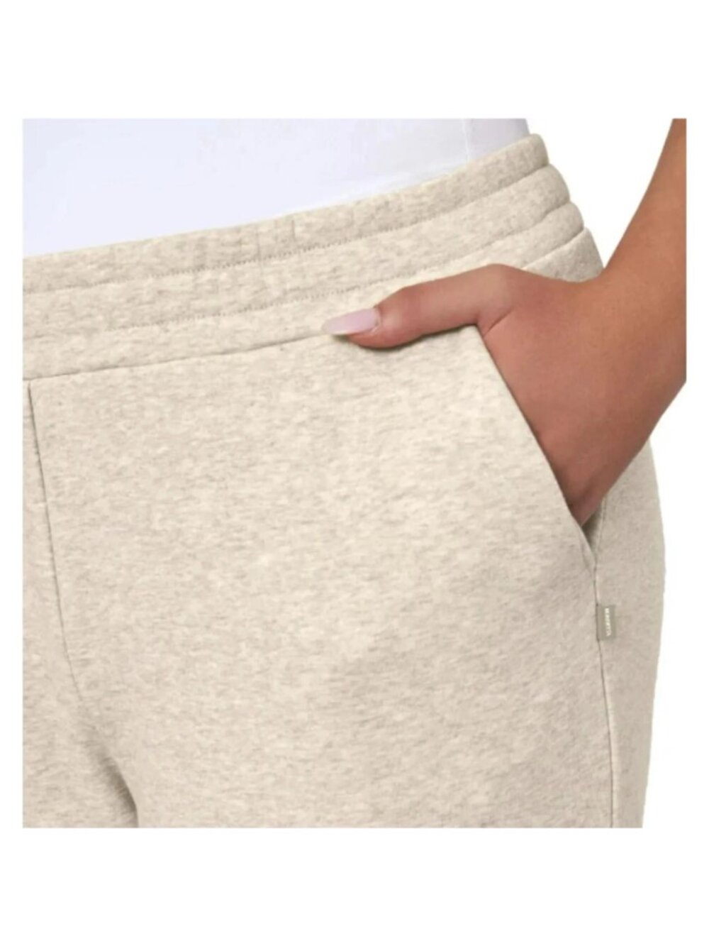 NWT Mondetta Women's XL Fleece Pants Tan Organic Cotton Blend - Picture 3 of 13